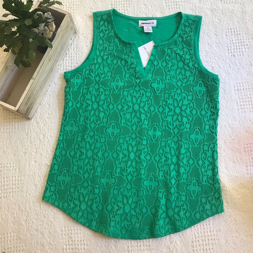 NWT Liz Claiborne green tank